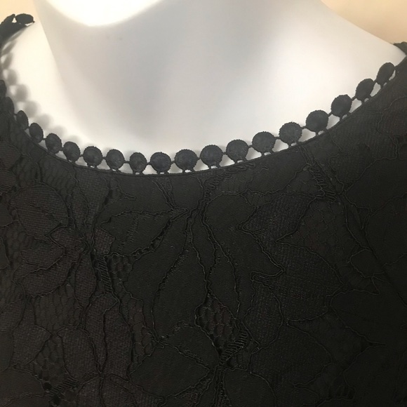 Saints + Secrets brocade sleeve lace ruffle dress - Picture 8 of 15